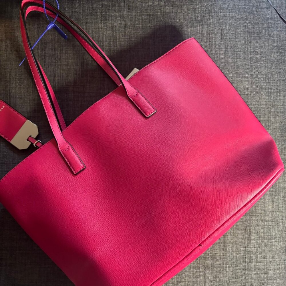 Auth NWOT Marc Jacobs Rare HOT PINK magenta  Sidekick Tote - Picture 3 of 14